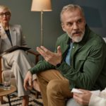 Emotional Senior Man in Couple Therapy Session